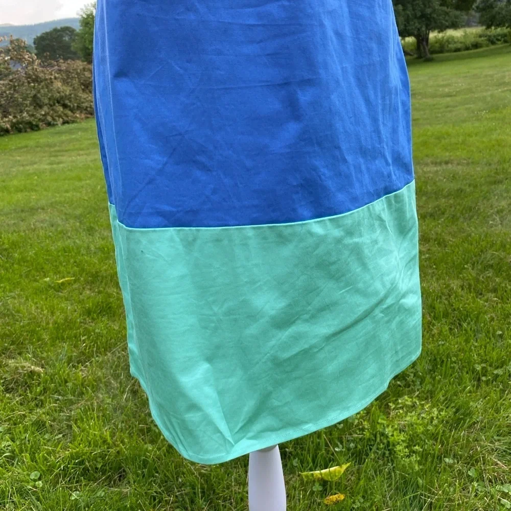 Sail to Sable Blue & Green Colorblock Sleeveless Tunic Dress - Small